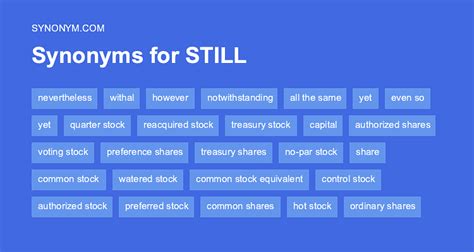 antonyms for still|still the same other term.